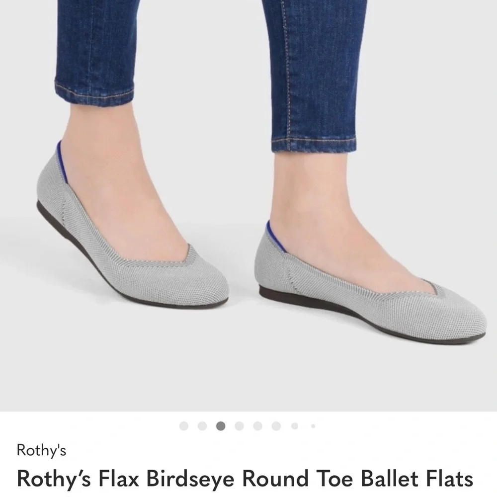 Rothy's Flax the flat round toe ballet flats size 8.5